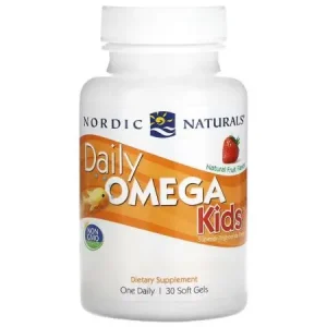 Nordic Naturals, Daily Omega Kids, sabor fruta natural, 30 cápsulas blandas
