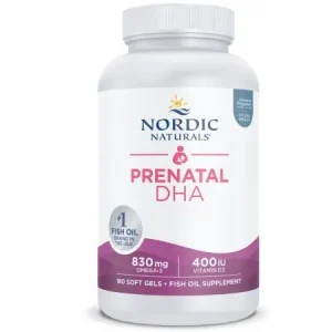 Nordic Naturals DHA prenatal- 830 mg de omega-3 más 400 UI de D3- 180 cápsulas
