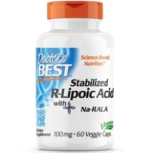 Doctor's Best Ácido R-lipoico estabilizado, 100 mg - 60 cápsulas
