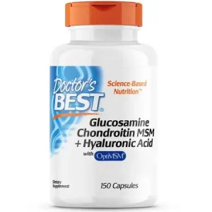 Doctor's Best, Glucosamina, Condroitina, MSM + Ácido Hialurónico, 150 cápsulas