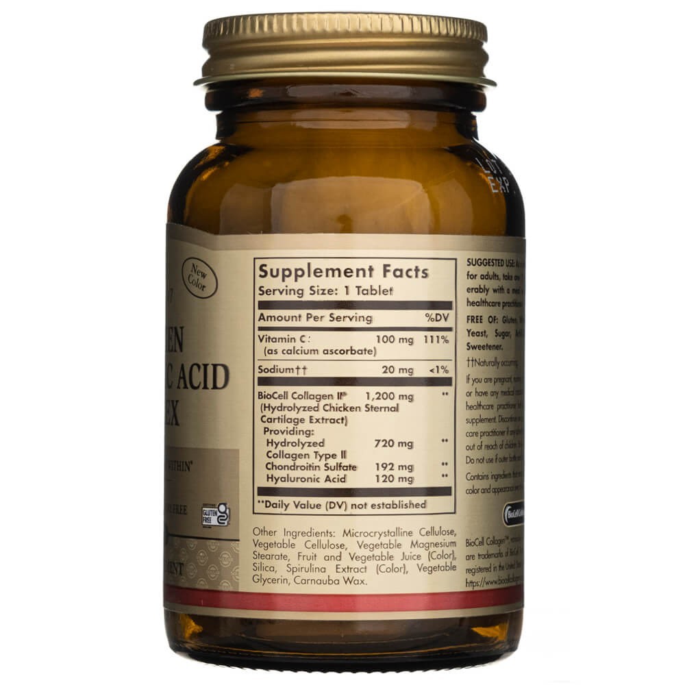 Solgar , Ácido hialurónico complex con colágeno 120 mg - 30 comprimidos - Imagen 3