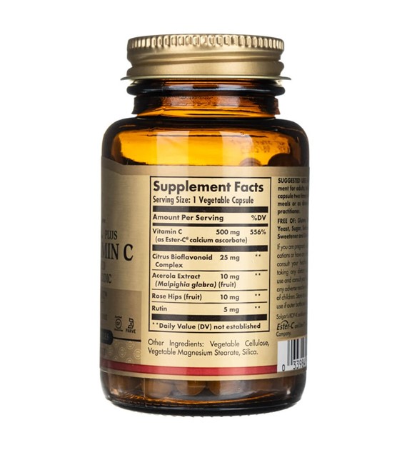 Solgar Ester-C plus Vitamina C 500 mg - 50 cápsulas vegetales - Imagen 3