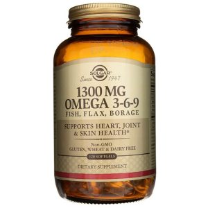 Solgar, Omega 3-6-9 aceites de pescado, lino y borraja - 120 cápsulas blandas