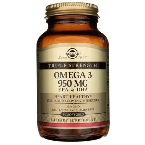Solgar Omega 3 Triple Concentración 950 mg - 50 Cápsulas Blandas