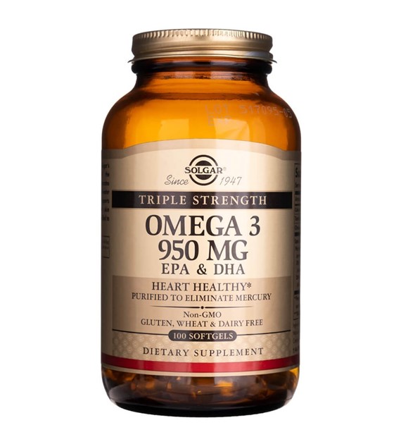 Solgar Omega 3 Triple Potencia 950 mg - 100 Cápsulas Blandas