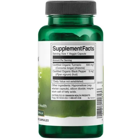Swanson, Cúrcuma y pimienta negra, 60 cápsulas - Imagen 2