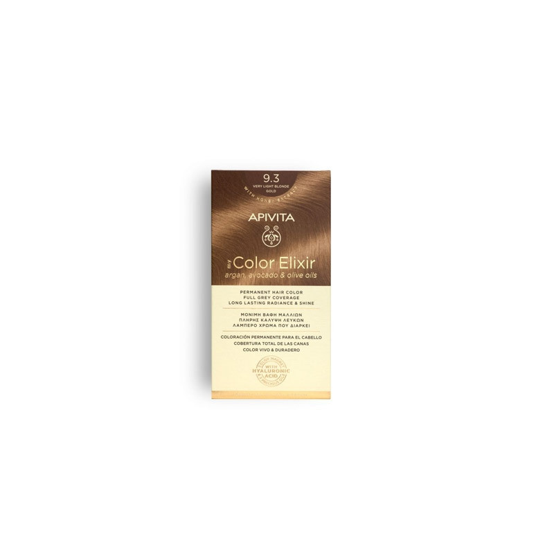 APIVITA COLOR ELIXIR PERMANENT HAIR COLOR - 9.3 VERY LIGHT BLONDE GOLD