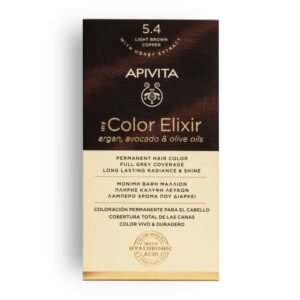 APIVITA COLOR ELIXIR PERMANENT HAIR COLOR - 5.4 LIGHT BROWN COPPER