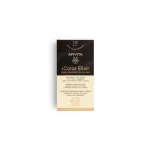 APIVITA COLOR ELIXIR PERMANENT HAIR COLOR - 1.0 BLACK